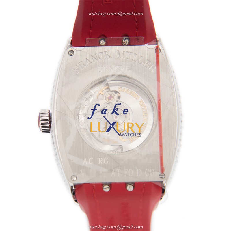 Franck Muller V35 SC AT FO D CD AC.RG Vanguard Automatic 18kt White Gold Diamond Replica Watch - Image 3