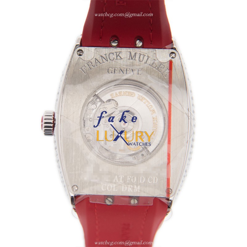 Franck Muller V 35 SC AT FO D CD COL DRM AC.RG Automatic 18kt White Gold Diamond Replica Watch - Image 3