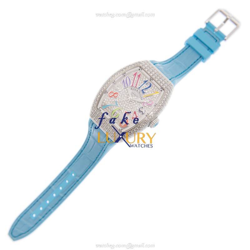 Franck Muller V 35 SC AT FO D CD COL DRM AC.BL Vanguard Replica Watch Automatic Silver Dial Purple - Image 2