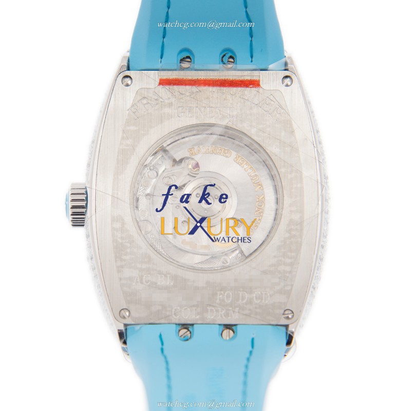Franck Muller V 35 SC AT FO D CD COL DRM AC.BL Vanguard Replica Watch Automatic Silver Dial Purple - Image 3