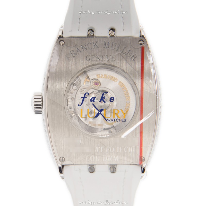 Franck Muller V 35 SC AT FO D CD COL DRM AC.BC Automatic 18kt White Gold & Diamond Replica Watch - Image 3