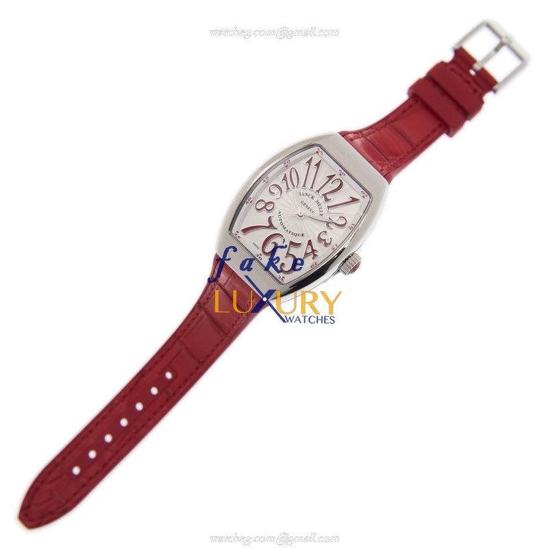 Franck Muller V 32 SC AT FOAC.RG Vanguard Automatic White Dial Red Strap Replica Watch - Image 2