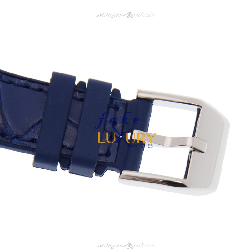 Franck Muller V 32 SC AT FO AC.BU VANGUARD Automatic Stainless Steel White Dial Blue Alligator - Image 4