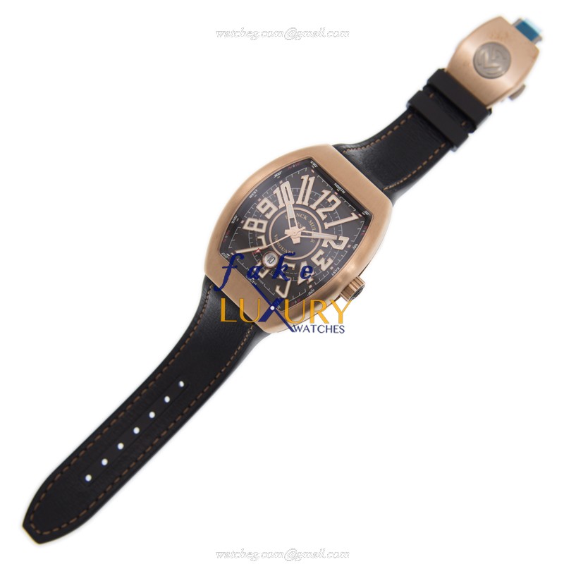 Franck Muller V 45 SC DT CIR BZ.NR.BR BLACK Vanguard Replica Watch With Automatic Movement, Rose - Image 2