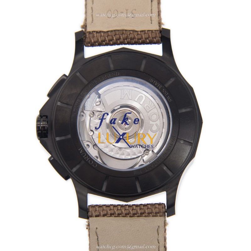 Corum 984.103.98/0612 AN13 Admirals Cup Replica Watch - Automatic - Steel Case - Brown Leather Strap - Image 3