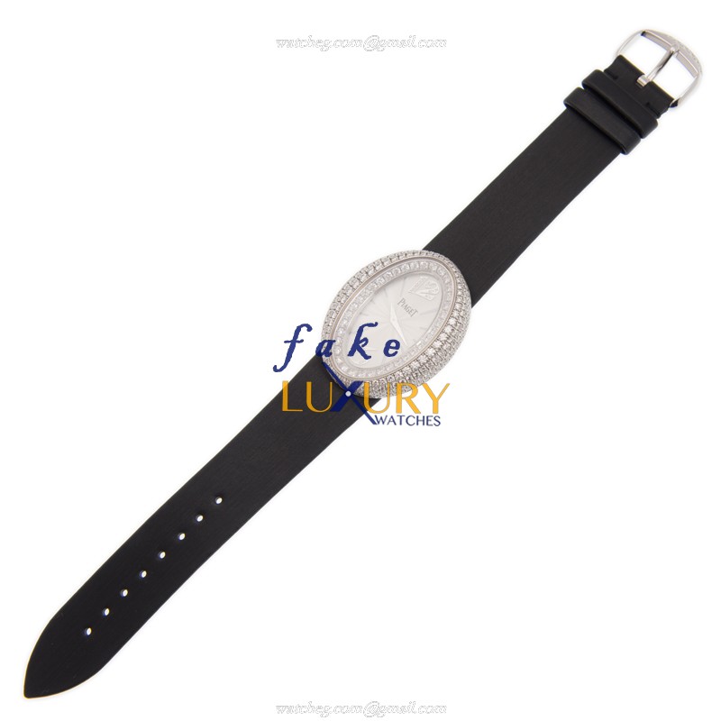 Piaget G0A35099 Limelight Quartz 18kt White Gold Diamond Silver Dial Replica Watch - Image 2