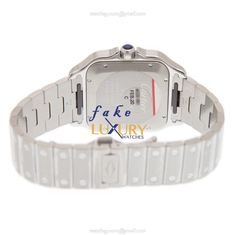 Cartier WSSA0009 Santos de Cartier Replica Watch, Automatic Movement, White Dial, Steel Case - Image 4