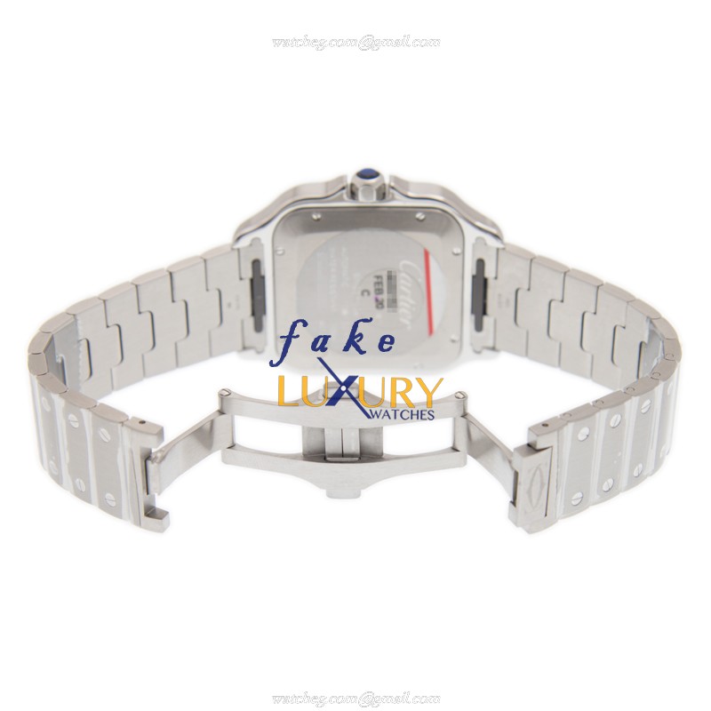Cartier WSSA0009 Santos de Cartier Replica Watch, Automatic Movement, White Dial, Steel Case - Image 5