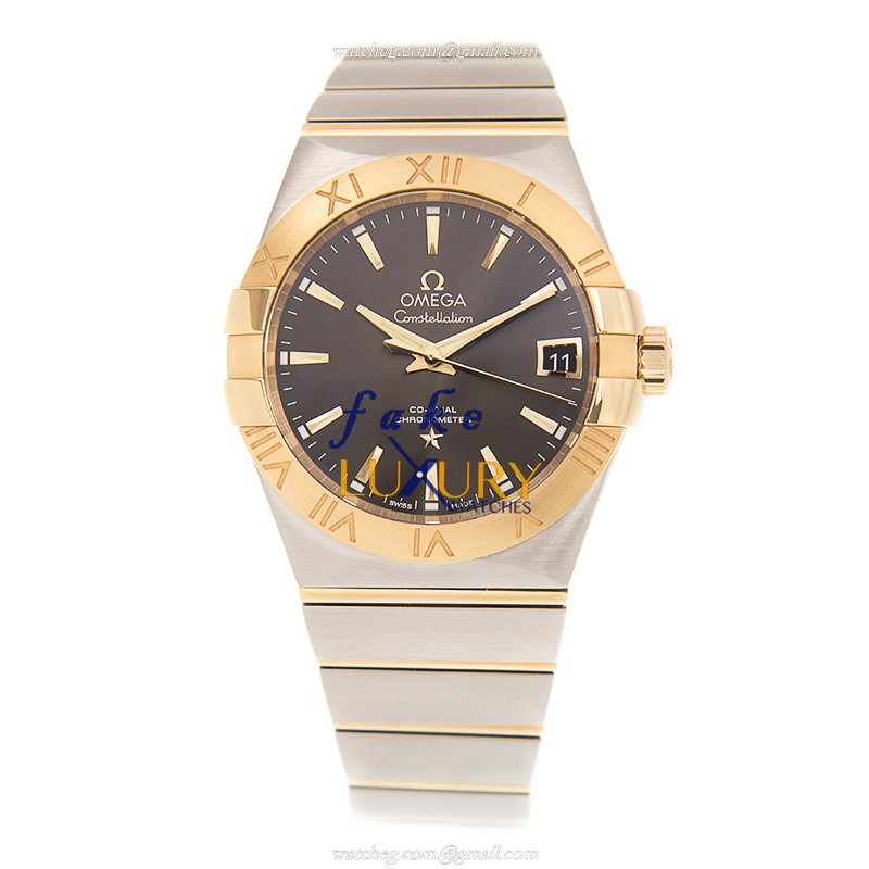 123-20.38.21.06.001-OMEGA CONSTELLATION Automatic Replica Watch - Gray Dial - Silver & Gold Strap - Image 2