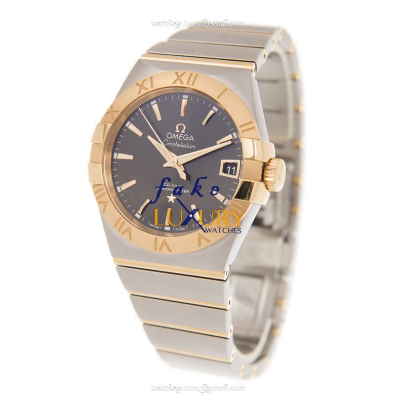 123-20.38.21.06.001-OMEGA CONSTELLATION Automatic Replica Watch - Gray Dial - Silver & Gold Strap - Image 3