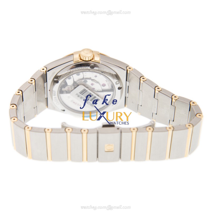 123-20.38.21.06.001-OMEGA CONSTELLATION Automatic Replica Watch - Gray Dial - Silver & Gold Strap - Image 4