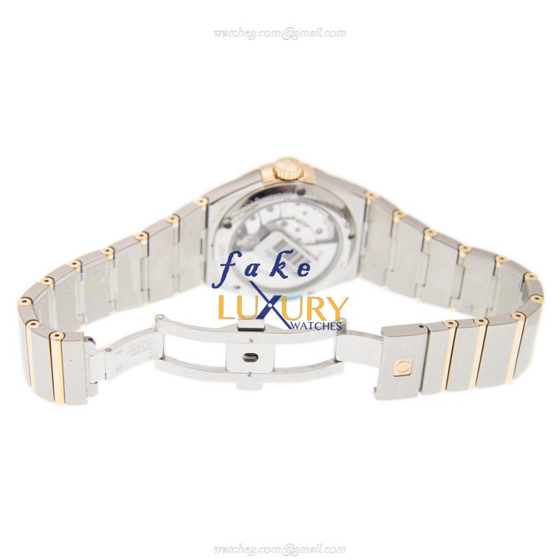 123-20.38.21.06.001-OMEGA CONSTELLATION Automatic Replica Watch - Gray Dial - Silver & Gold Strap - Image 5