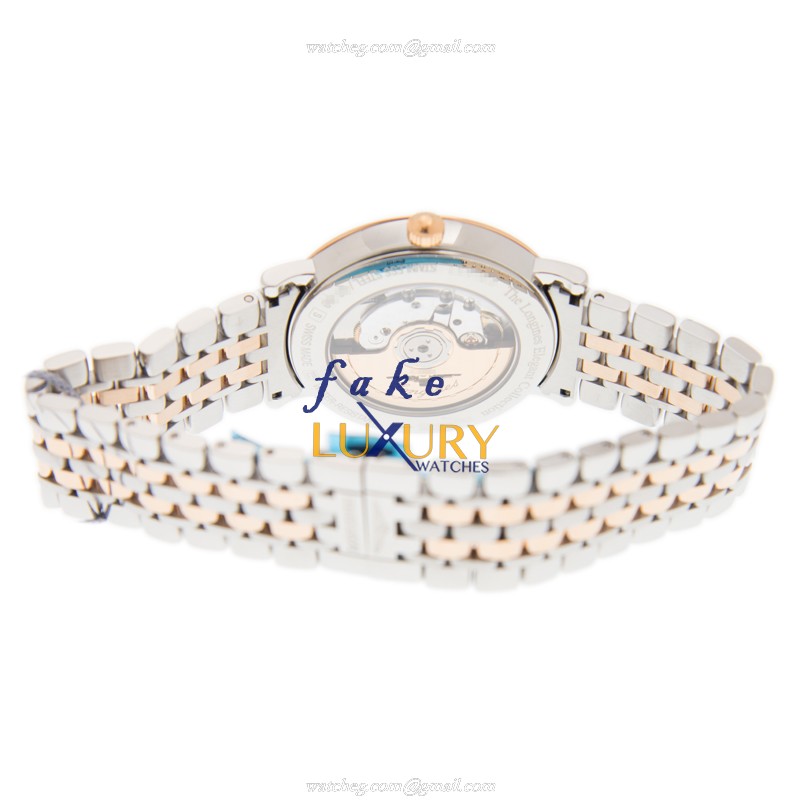 L4.910.5.12.7 - Longines Elegant Replica Watch 39mm Automatic White Dial Rose Gold Steel - Image 4