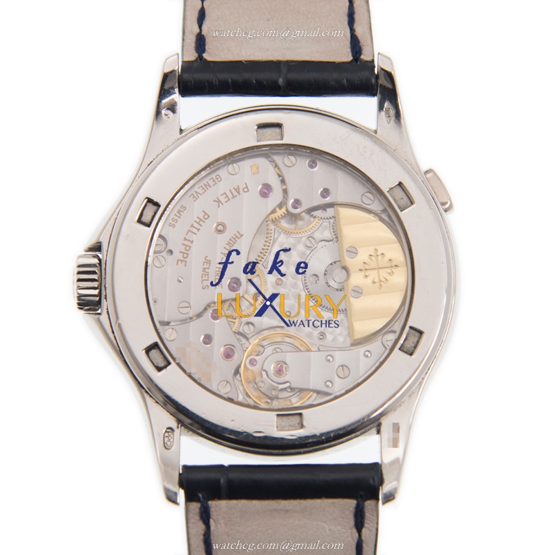 Patek Philippe 5110P-001 Replica Watch, White Dial, 950 Platinum Case, Blue Leather Strap - Image 3