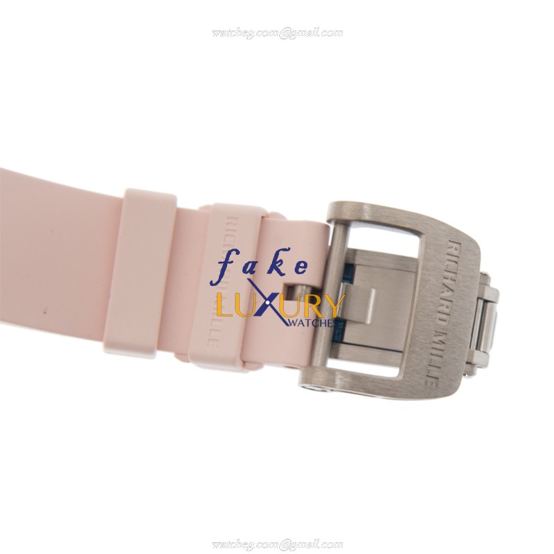 Richard Mille RM037WG-ATZ-B BLUE Replica Watch Automatic Silver Dial Ceramic Steel Pink Rubber Strap - Image 4