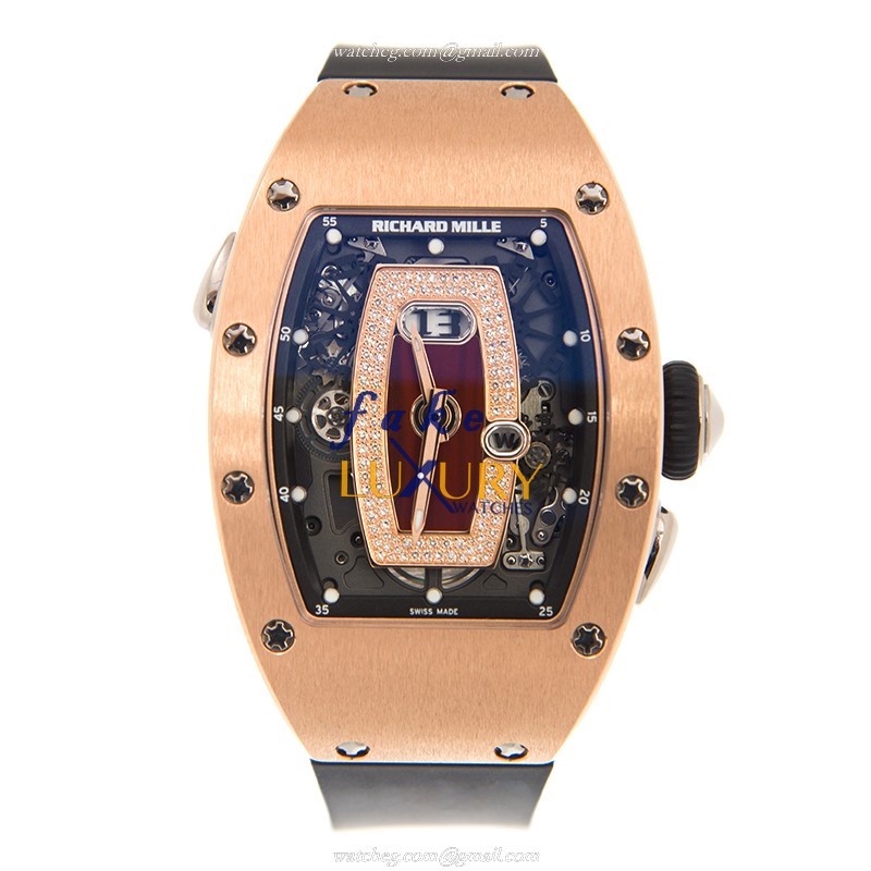Richard Mille RM037 RG ROSE GOLD Automatic 18kt Rose Gold Rubber Strap Replica Watch - Image 2