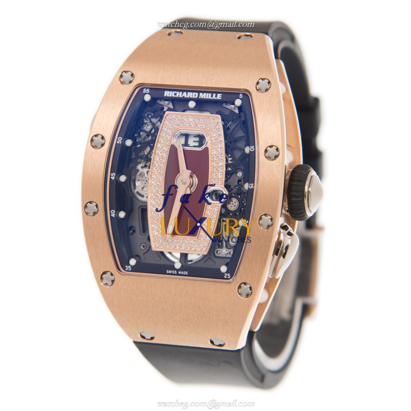 Richard Mille RM037 RG ROSE GOLD Automatic 18kt Rose Gold Rubber Strap Replica Watch - Image 3