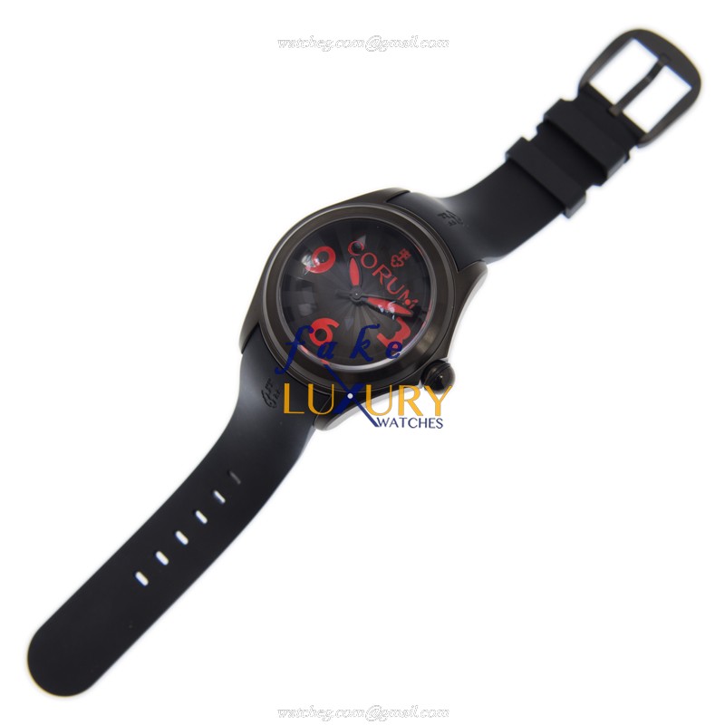 Corum 082.310.98/0371 BR01 Bubble Replica Watch, Automatic, Black Dial, Steel Case, Rubber Strap - Image 2