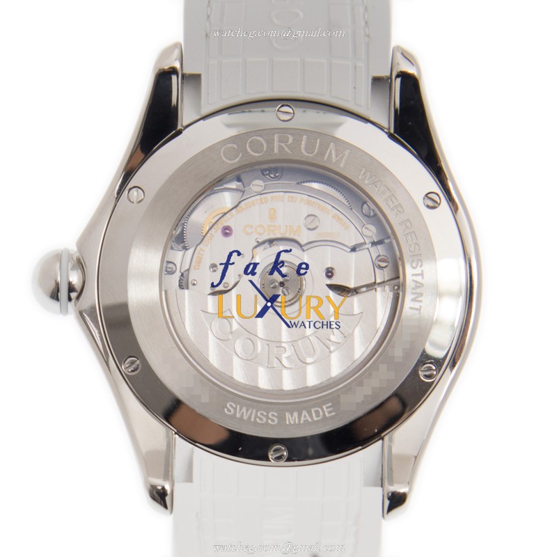 295.100.20/0009 PN04 - Corum Bubble Replica Watch - White Mother of Pearl Dial - Alligator Strap - Image 3