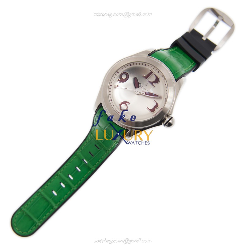 Corum 082.410.20/0007 CV01 Replica Watch, Silver Dial, Green Alligator Strap, Automatic - Image 2