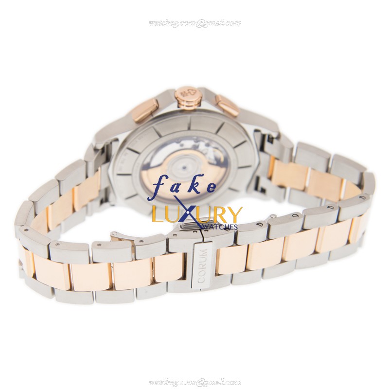 Corum 984.101.24/V705 FH11 Admirals Cup Replica Watch, Silver Dial, Rose Gold Steel Case - Image 5