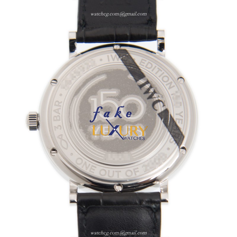 IWC Portofino IW356518 Automatic Blue Dial Stainless Steel Alligator Strap Replica Watch - Image 3
