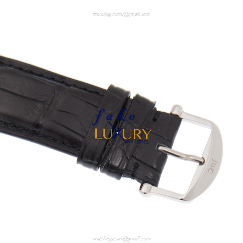 IWC Portofino IW356518 Automatic Blue Dial Stainless Steel Alligator Strap Replica Watch - Image 4