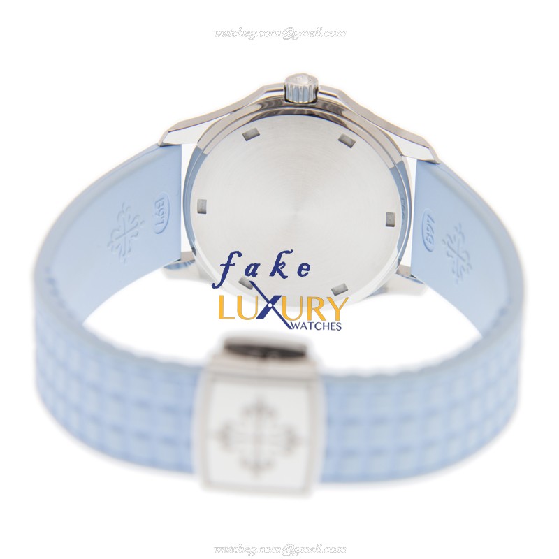 Patek Philippe 5067A-017 Aquanaut Quartz Blue Dial Stainless Steel Diamonds Replica Watch - Image 4
