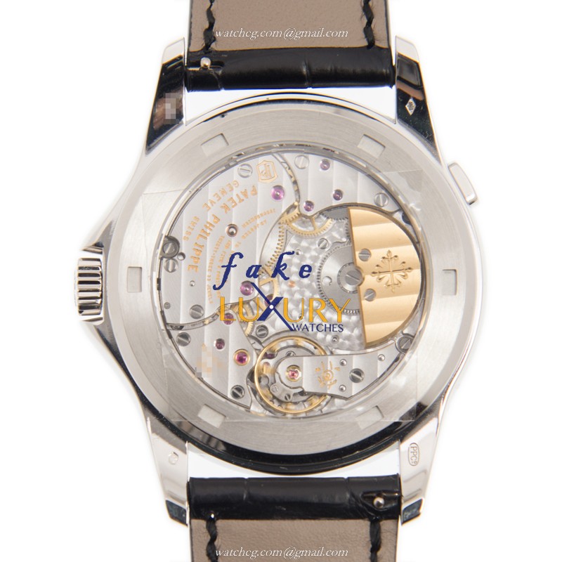 Patek Philippe 5130/10P-011 Replica Watch, Automatic, White Dial, Platinum & Diamonds Case - Image 3