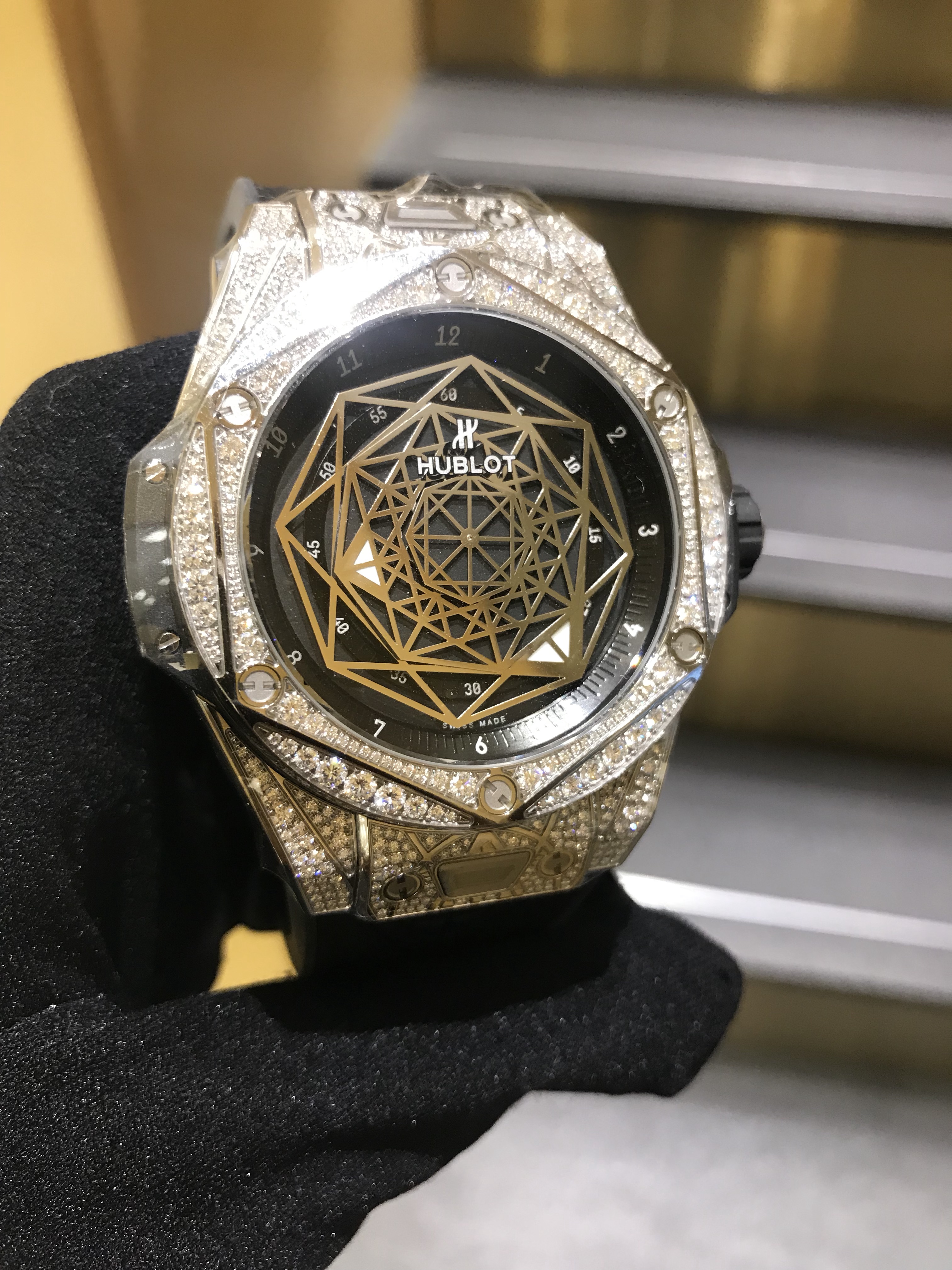 Hublot 415.NX.1112.VR.1704.MXM17 BIG BANG Automatic Titanium - Black Dial - 45mm Case Replica Watch - Image 5