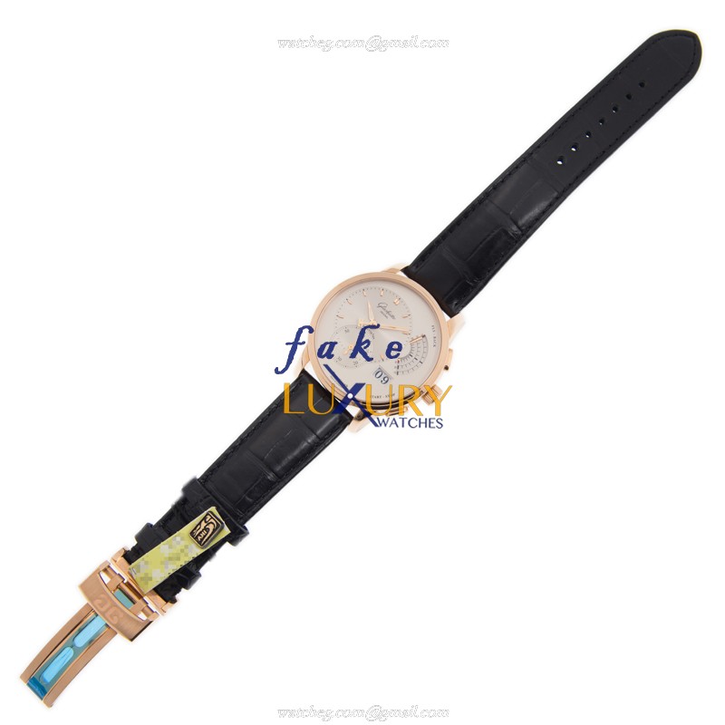 Glashutte 1-61-03-25-15-04 PANO Manual Wind 18kt Rose Gold White Dial Alligator Strap Replica Watch - Image 2