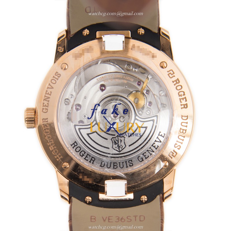 Roger Dubuis RDDBVE0020 VELVET - Replica Watch - White Mother of Pearl Dial - Automatic - 18kt Rose - Image 3