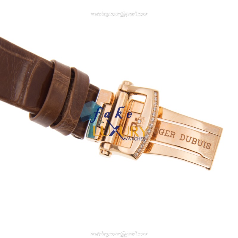 Roger Dubuis RDDBVE0020 VELVET - Replica Watch - White Mother of Pearl Dial - Automatic - 18kt Rose - Image 4