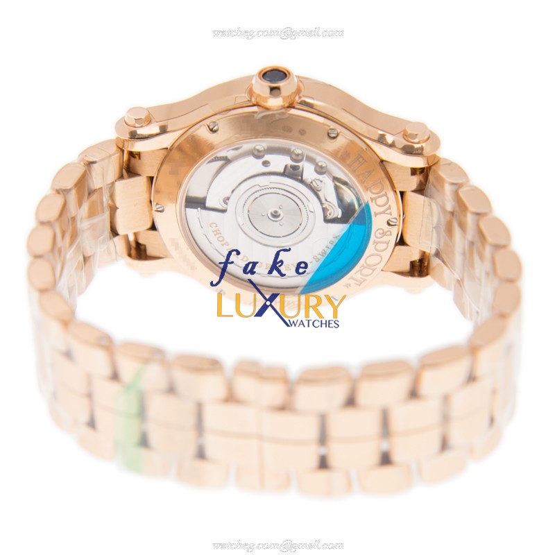 Chopard 274808-5002 HAPPY SPORT AUTO 18kt Rose Gold Replica Watch | 0.5KG Net, 3KG Gross - Image 4