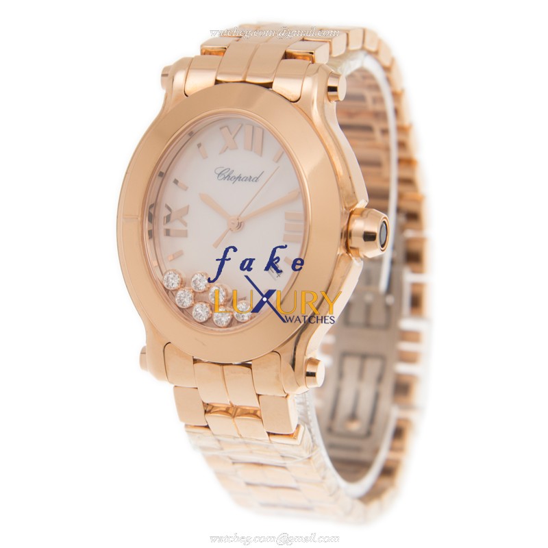 Chopard 275350-5007 Happy Sport Quartz 18kt Rose Gold Replica Watch - Luxury Swiss Clone - Image 3