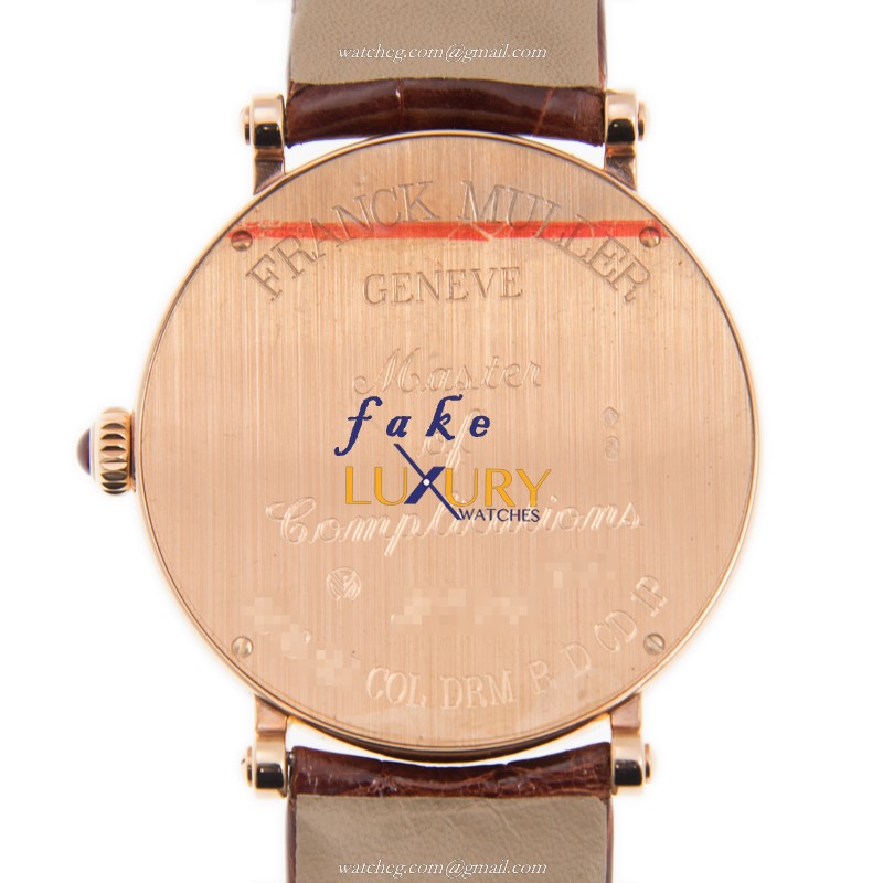 Franck Muller 8038 QZ COL DRM R D CD 1P 5N ROUND Quartz 18kt Rose Gold & Diamonds Replica Watch - Image 3