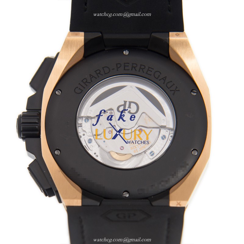 Girard Perregaux 49970-34-633-BB6B Replica Watch, Automatic Movement, Black Dial, Rose Gold & - Image 3