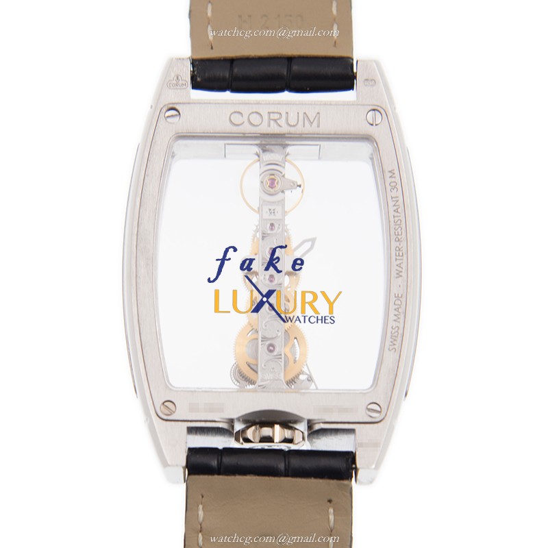Corum 113.160.59-0001 0000 BRIDGE Replica Watch With Manual Wind Movement, Transparent Dial, 18kt - Image 3