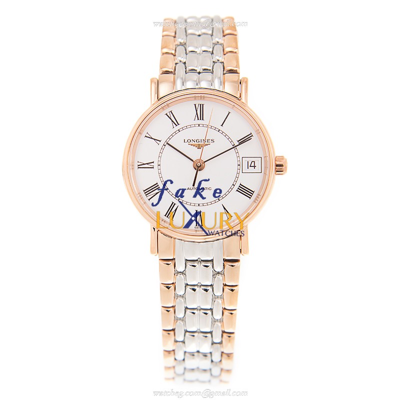 Longines L4.322.1.11.7 PRESENCE Automatic 18kt Rose Gold & Steel Replica Watch, Auto Movement - Image 2