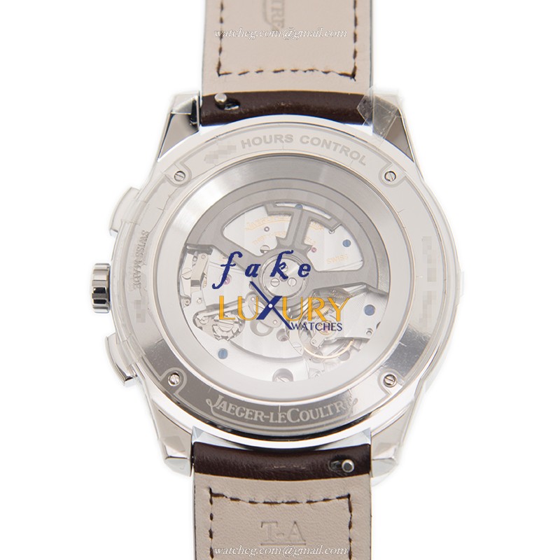 Jaeger-Lecoultre Q9028480 Polaris Date Replica Watch, Blue Dial, Steel Case, Brown Leather Strap - Image 3