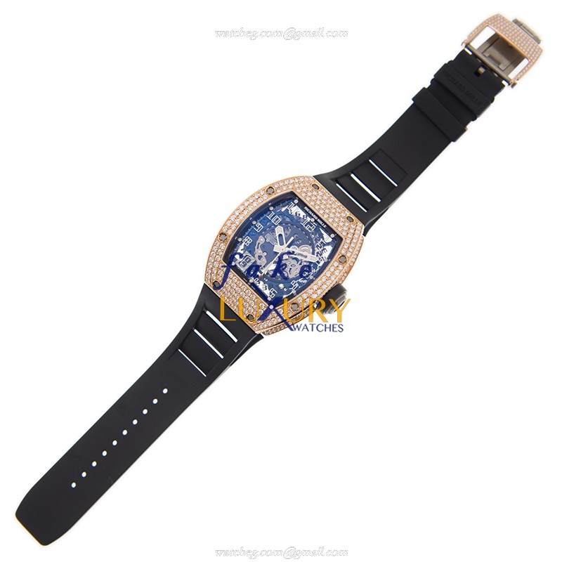 Richard Mille RM010-AH RG Automatic 18kt Rose Gold Black Dial Rubber Strap Replica Watch - Image 2