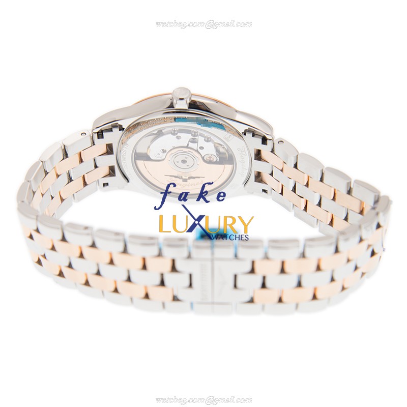 Longines L4.874.3.91.7 FLAGSHIP Replica Watch, Automatic, White Dial, Rose Gold & Steel - Image 4