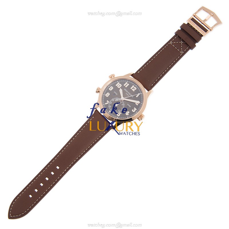 Patek Philippe 5524R-001 COMPLICATIONS 18kt Rose Gold Automatic Brown Leather Replica Watch - Image 2