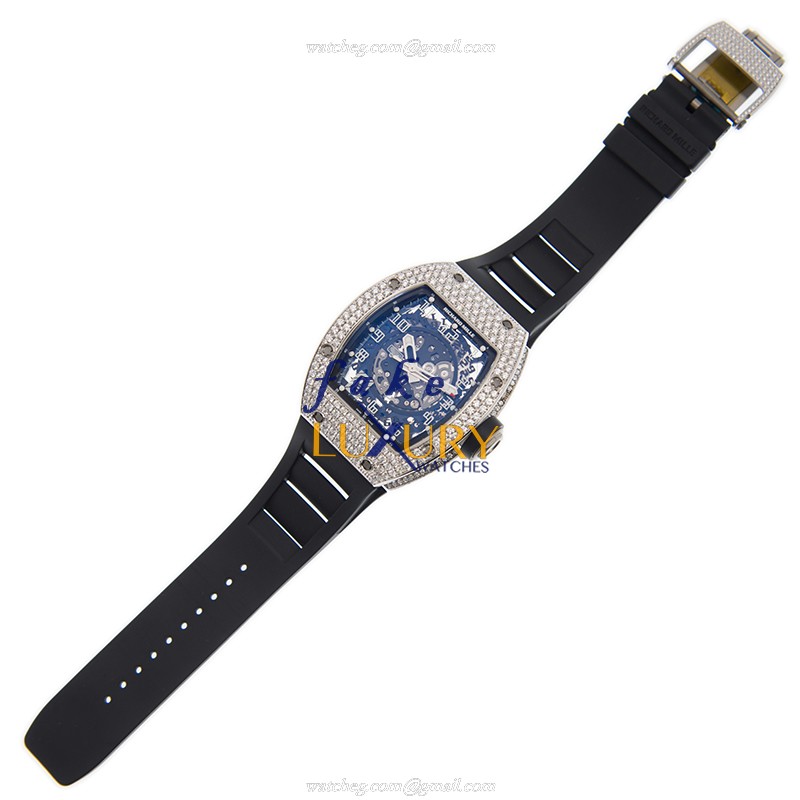 Richard Mille RM010 AH WG Replica Watch, Automatic, Black Dial, 18kt White Gold & Diamond Case - Image 2