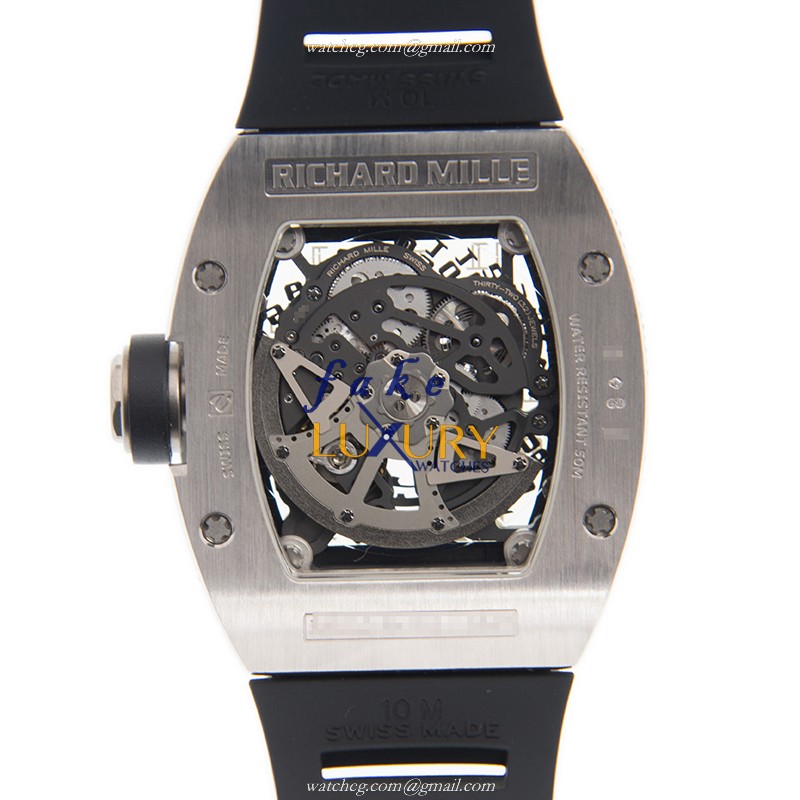 Richard Mille RM010 AH WG Replica Watch, Automatic, Black Dial, 18kt White Gold & Diamond Case - Image 4