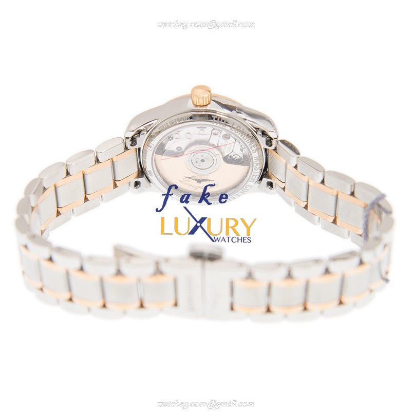 Longines L2.128.5.07.7 Master Automatic 18kt Rose Gold Steel Gray Dial Sapphire Crystal Replica - Image 3