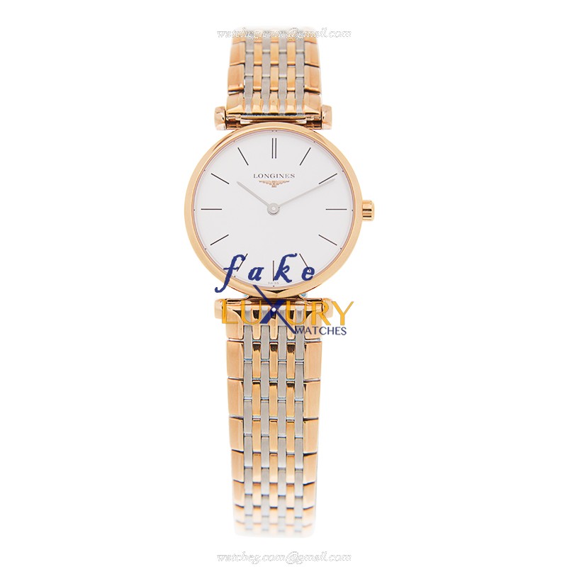 Longines La Grande L4.209.1.92.7 Replica Watch With Quartz Movement, White Dial, 18kt Rose Gold & - Image 2