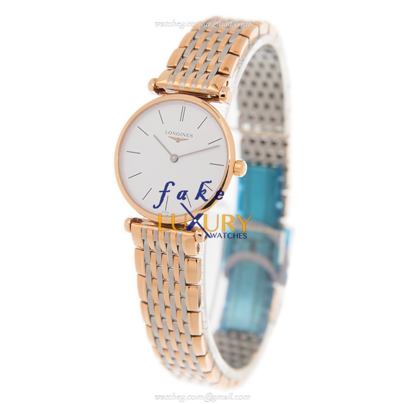 Longines La Grande L4.209.1.92.7 Replica Watch With Quartz Movement, White Dial, 18kt Rose Gold & - Image 3