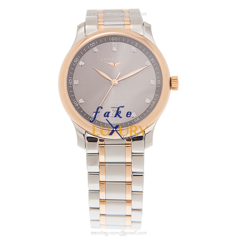 Longines L2.628.5.07.7 Master Auto 18kt Rose Gold Steel Replica Watch - Image 2