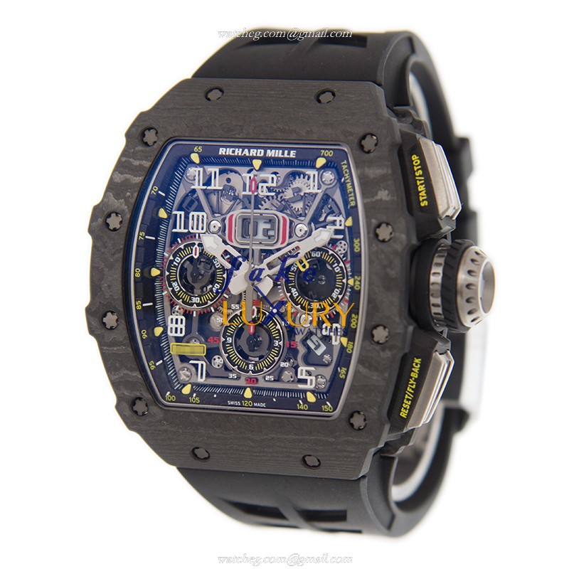 Richard Mille RM11-03 CA Replica Watch With Automatic Movement, Titanium Case, Silver Dial - Image 3